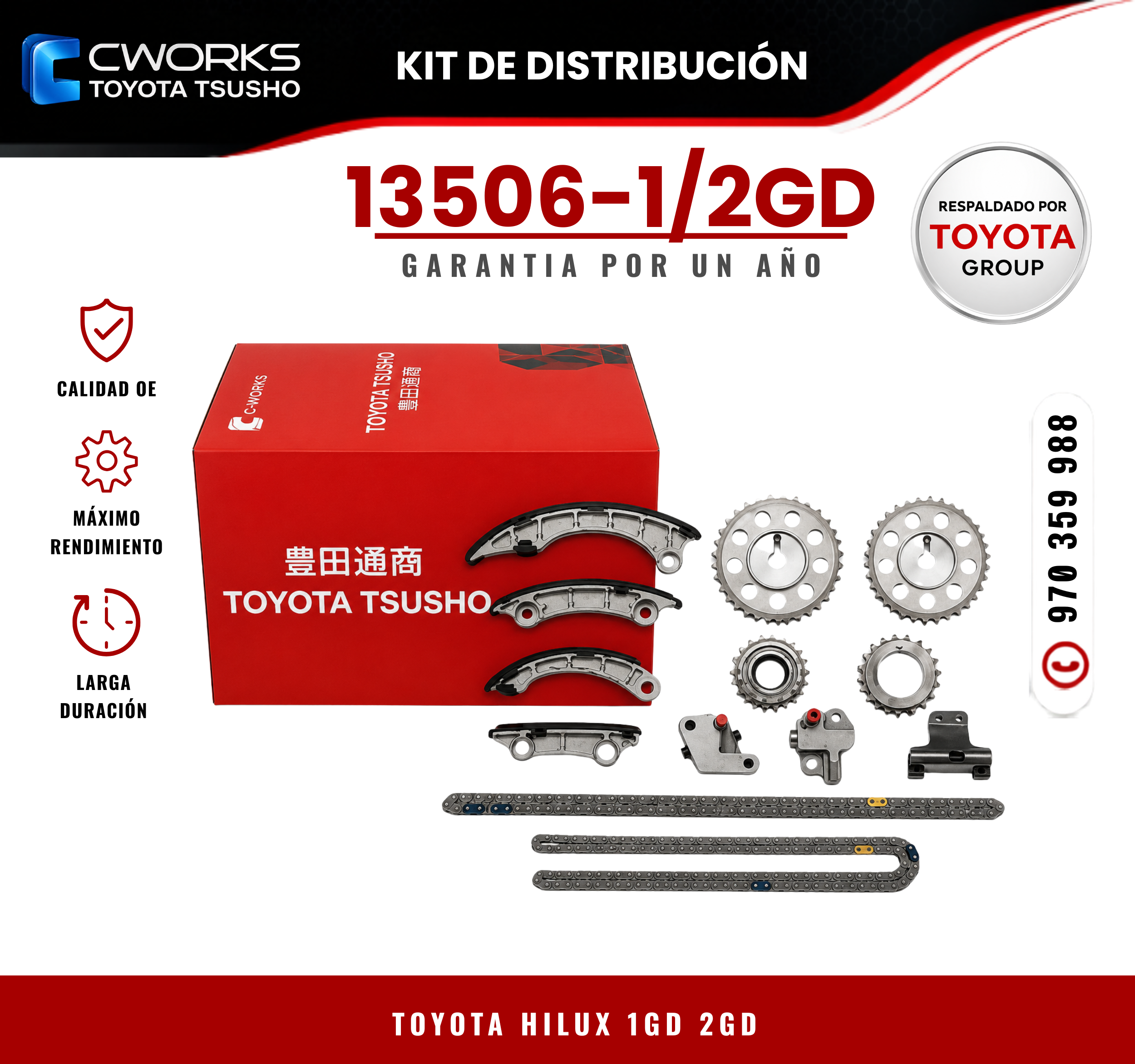 13506-1/2GD / KIT DE DISTRIBUCIÓN TOYOTA HILUX 1GD 2GD - IMPORTACIONES ...